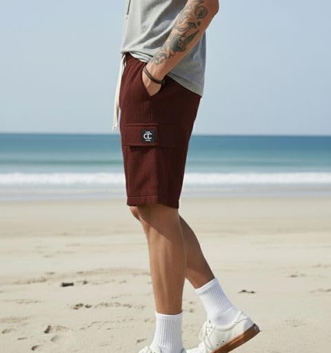 Image of INDICLUB Men's Athletic Performance Shorts,Casual Everyday Wear, Comfortable Drawstring Style