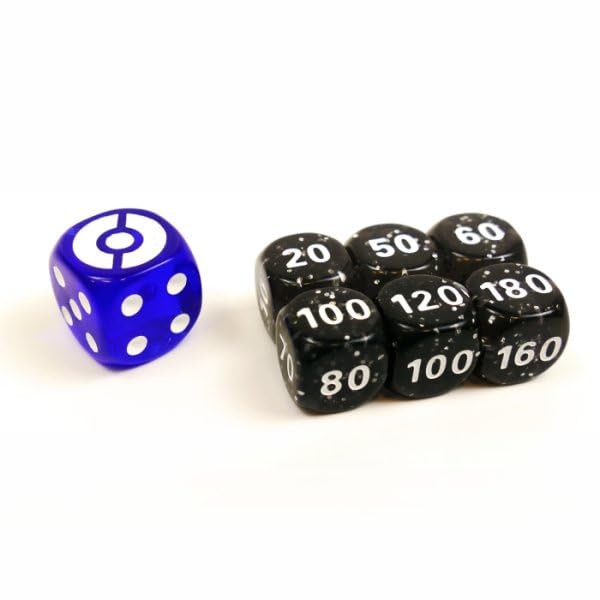 BB-Toy-Trades Compatible with PKM TCG Elite Top Trainer Cube Set Damage Marks Dice Set with BB-Toy-Trades Shipping Protection (Toolkit 2021 Blue) — image 1