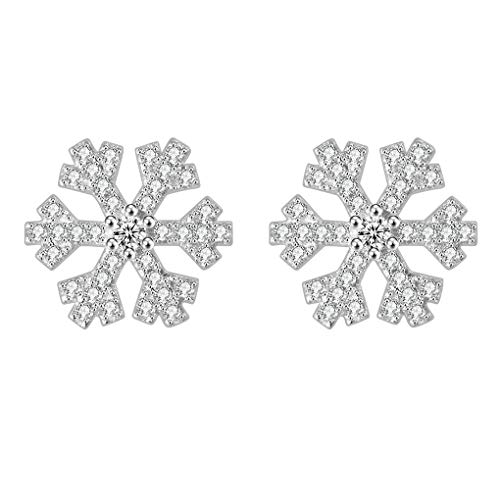 Preisvergleich Produktbild Rolin Roly Zirkonia Ohrringe 925 Ohrstecker Weihnachten Ohrstecker Silver Earrings (C)