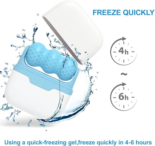 Image of UCRAVO 2 in 1 Body Roller Ice Roller for Face,Eyes,Women Gifts Idea,Cooling to Tighten Brighten Complexion and Reduce Wrinkles,Massager Under Eye Puffiness,Blood Circulation,Migraine and Pain Relief
