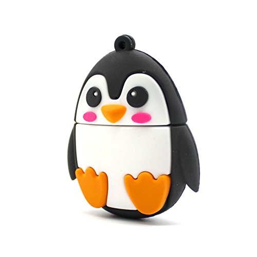 Cute Animal Bee Shape USB2.0 Flash Drives Cartoon Novelty Memory Stick Thumb 32Ggb (Penguin-16g)