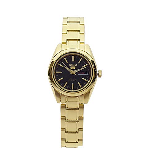 セイコー Seiko Women's 5 Automatic SYMK22K Gold Stainless-Steel Automatic Watch with Black Dial 女性 レディース 腕時計 【並行輸入品】