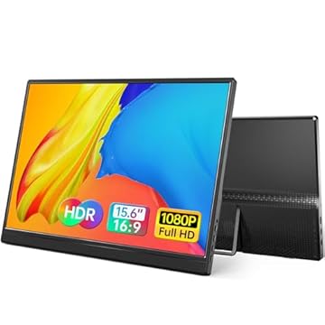 Yxk Monitor portátil de 15,6 polegadas 1080p USB-C HDMI ultrafino para viagem, com suporte, para laptop, PC, Mac Phone, PS, Xbox, Swich IPS Ultra-Thin Zero Frame Gaming Monitor