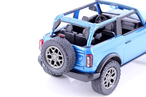 2022 Bronco Open Top Modelo Escala 1:34 Azul miniatura 4