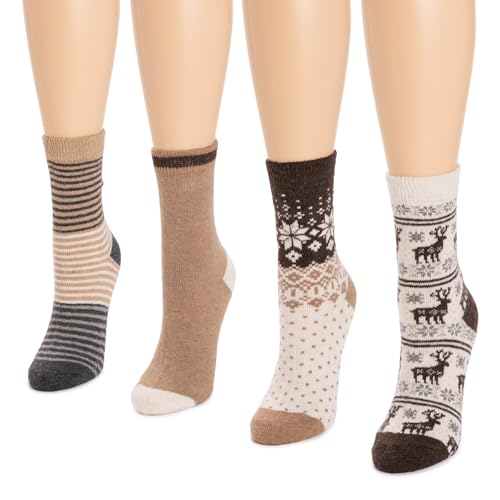 MUK LUKS Women's Holiday 4 Pair Pack Socks2