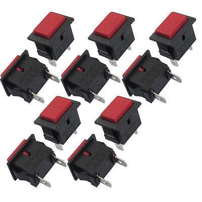 Commutateur bouton rouge momentané AC 250V 6A pour circuits électriques
