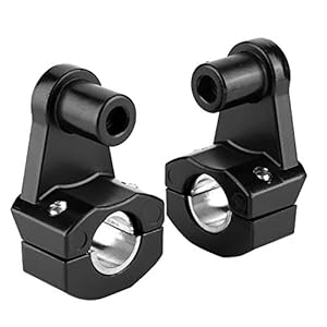 NIMOA Motorfiets Stuur Riser Clamp – Aluminium Motorfiets Stuur 2 stks Klemmen Riser Geschikt voor 22mm of 28mm Stuur