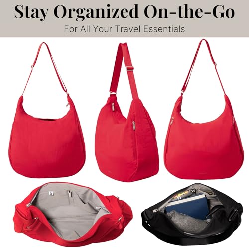 Image of Baggallini Swift Hobo Crossbody Bag for Women - Lightweight 15.7 inchx16 inch Travel Purse Handbag Hobo Bag