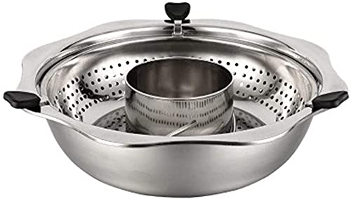 Olla gruesa de acero inoxidable 32cm para cocina doméstica