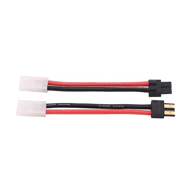 Foto 3 de 5 de OliRC 3piezas Traxxas Style Macho Conector a Big Tamiya Hembra Adaptador Cable 12awg 4in para RC Lipo Battery…