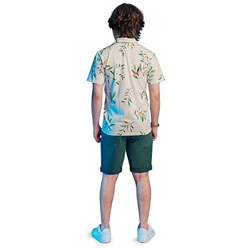 Camisa Masculina Estampada Juvenil Rovitex Teen Bege 16