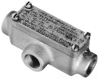Crouse-Hinds OET1 Feraloy Iron Alloy Type T Conduit Outlet Body With Cover 1/2 I