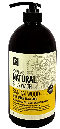 Sandalwood with Rose and Green Tea Natural Body Wash 1000ml