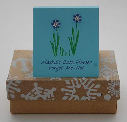 Alaska Forget Me Not Sapphire Crystal Stud Earrings - sterling silver4