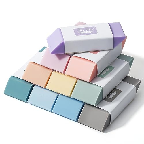 Mr. Pen- Erasers, 10 Pack, Pencil Eraser, Morandi Colors, Erasers for Pencils, Back to School Supplies