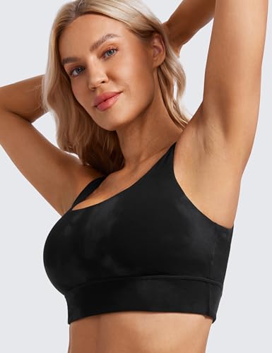 Image of CRZ YOGA Butterluxe U Back Sports Bras | Light Support, Removable Pads, Yoga, Extremely Soft, Longline, Scoop Neck, Wide Straps, for Women