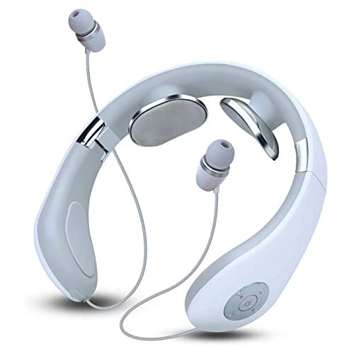 Nackenmassagegerät, Intelligente Faltbare Tragbare Nackenmassage Bluetooth-Kopfhörer Smart Deep Tissue Trigger Point Massage Für Büro, Zuhause,