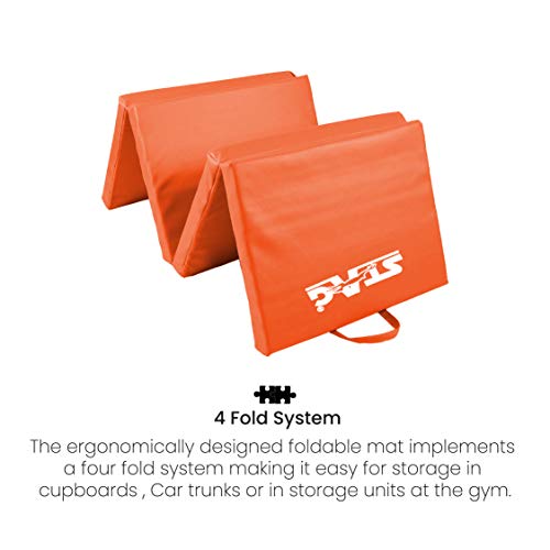 Image of STAG Multi-Purpose Foldable Fitness MAT 180 CM X 60 CM X 30 MM | Use as Tumbling mat, Gymnastics mat, Crash pad | Thick Foam | for Both Men and Women