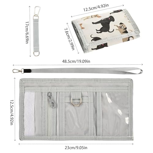 ALAZA Kids Wallets for Boys Girls Toddler Trifold Wallet Children Small Many Dogs with Zipper Coin Pocket3