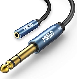 MillSO 1/4 to 3.5mm Headphone Adapter TRS 6.35mm 1/4 Male to 3.5mm 1/8