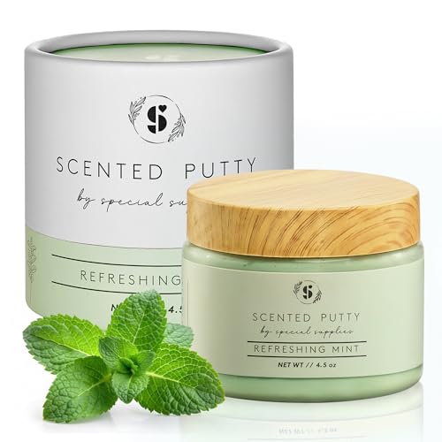 Special Supplies Scented Therapy Putty Dough - Infused with Pure Essential Oils for Aromatherapy and Meditation- Relaxation Gifts for Kids and Adults - Non-Stick (Refreshing Mint (4.5 oz))