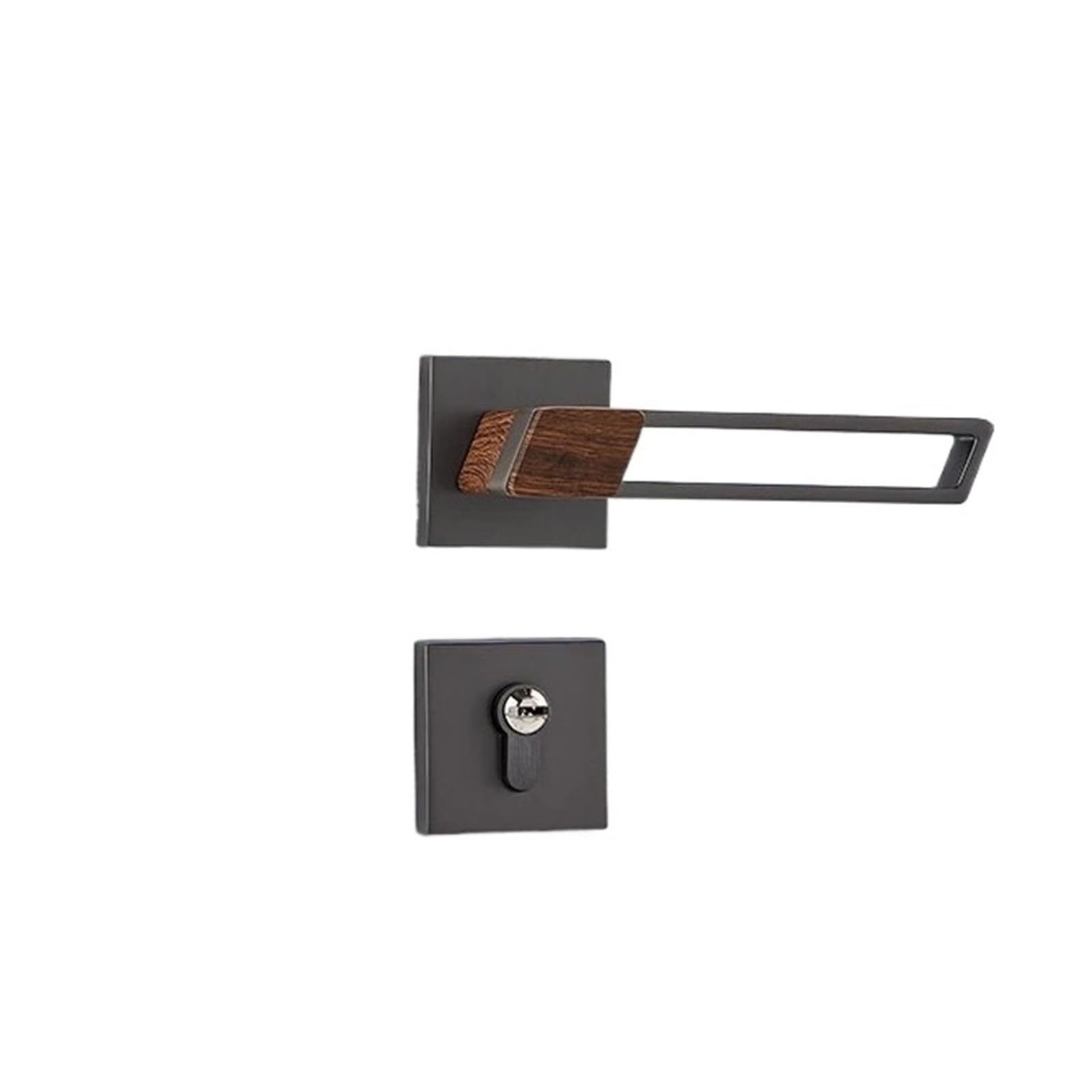 OPTEPYOE Black Bedroom Door Lock Silent Indoor Split(Style-B_72MM)