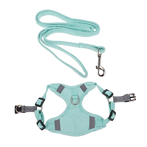 Toddmomy Pet Harness Leash Traction Rope Reflective Vest Kit 1.2m Length for Cats