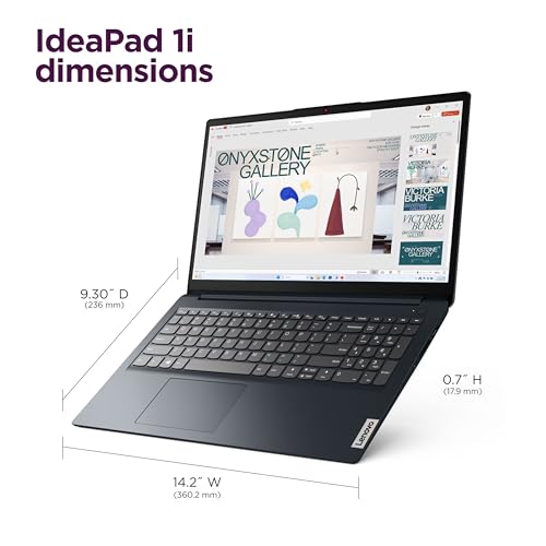 Image of Lenovo IdeaPad 1i Laptop, 15.6 inch FHD Touchscreen, Intel Core i5-1335U Processor, 16GB RAM 512GB SSD, Windows 11 Pro, MS Office Lifetime with Copilot AI, Wi-Fi 6, HDMI, 8-in-1 HUB & Mouse, Blue