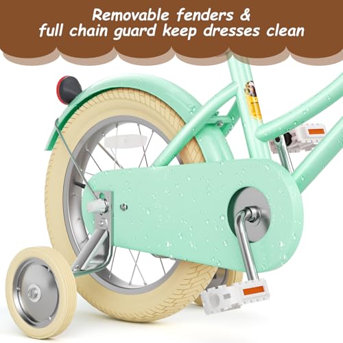 Image of Glaf Girls Bike Bicycle for 2-12 Years Old 12 14 16 20 inch Kids Toddler Bike with Training Wheels and Basket,Doll Seat, Kids Bike Bicycle for Gift