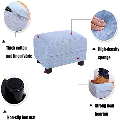 Siège cuboïde rembourré avec repose-pieds de rangement multifonction