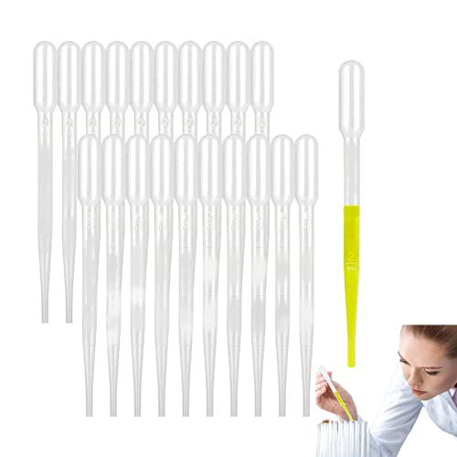 Graduated Dropper - 100-Piece Scientific Labs Transfer Pipette Droppers with Scale,Clear Measuring Graduated Liquid Droppers for Home, Labs, Spa Center Pochy