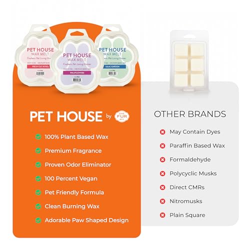 Image of One Fur All Pet House Scented Wax Melts for Warmer - Long-Lasting Pet Friendly Plant Based Soy Wax Melts - Falling Leaves Pack of 2