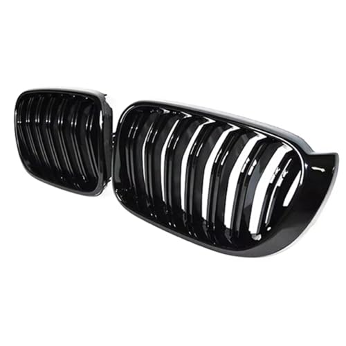 Parrilla delantera de coche para X3 F25 y X4 F26 (2014-2017) en negro brillante con listones dobles 5