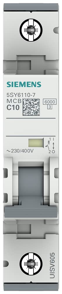 Siemens 5SY61107 MCB 10 A 1-biegunowy wyłącznik automatyczny 6KA