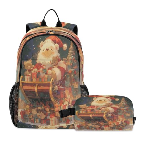 Ensemble sac à dos étudiant Neige De Nuit idéal pour les journées d'école et repas de midi