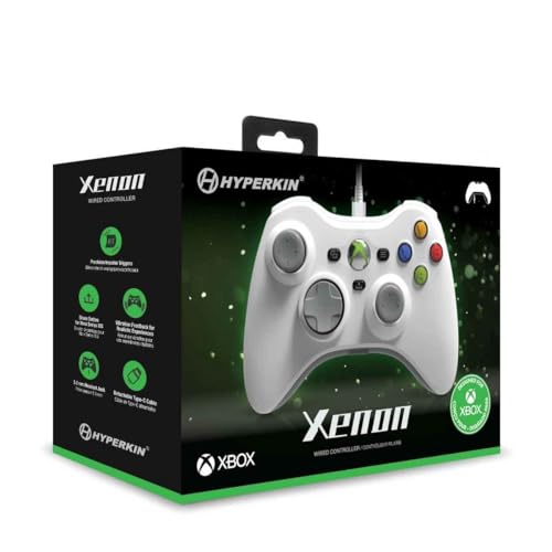 Hyperkin Xenon Wired Controller for Xbox One/Series X|S & Windows 10|11 PC, Plug and Play Gaming Gamepad with 3.5MM Audio Jack, Impulse Triggers, Officially licensed - White by Hyperkin - Image 6