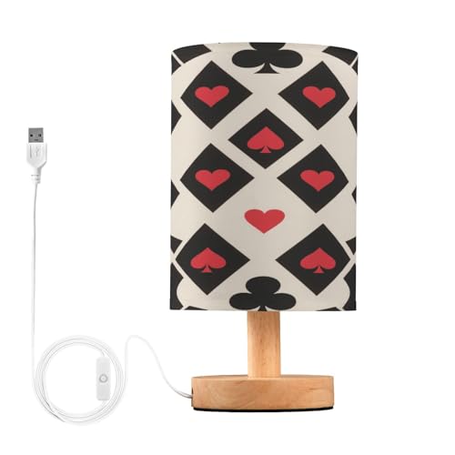 Lámpara de mesa con diseño rojo y negro miniatura 1