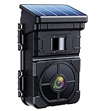 Solar Trail Camera, 24MP 1080p 2500mAh Built-in Lithium Battery Rechargeable Solar Game Wildlife Hun