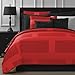 Comfy Bedding Frame Jacquard Microfiber Full 5-piece Comforter Set, Red