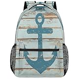 fifbird Mochila unisex grande con compartimento para laptop, para adultos, para el trabajo, viajes y escuela, mochila escolar, Madera de color vintage, Talla única