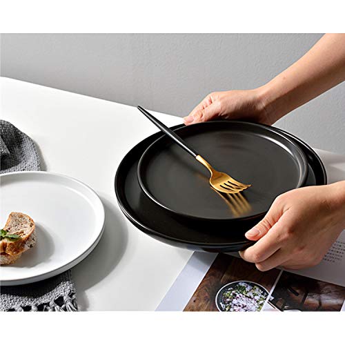 Swuut Matte Ceramic Appetizer Plates 6 Inch,Set Of 4, Dishwasher Christmas Holiday Snack Bread Butter Plates (6In, White) #TOP6