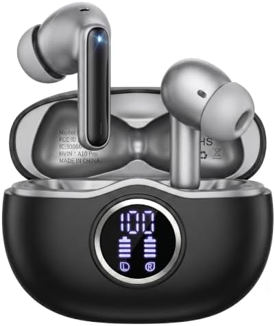 Wireless Earbuds, Bluetooth 5.3 Headphones HiFi Stereo 50H Playba...
