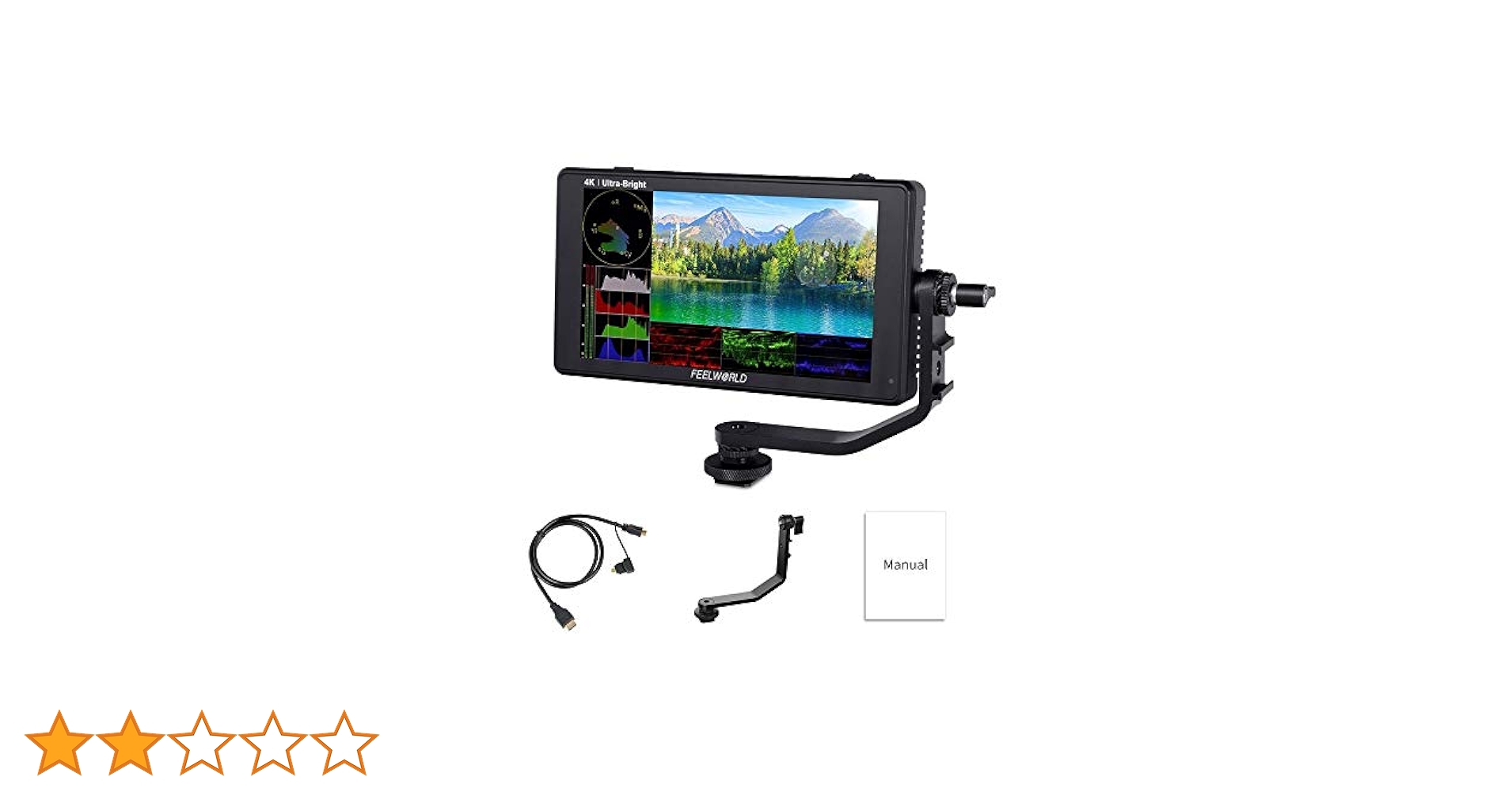 Amazon | Feelworld LUT6S 6インチ2600nit高輝度HDR/3D LUT波形
