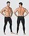 Poekuao 2 Pack Mens Running Tights Sports Workout Leggings with Pockets Breathable Athletic Base Layer for Gym Basketball Black/Black S