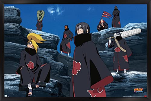 Poster Naruto Shippuden Akatsuki grand format pour décorer un salon de gamer ou studio geek