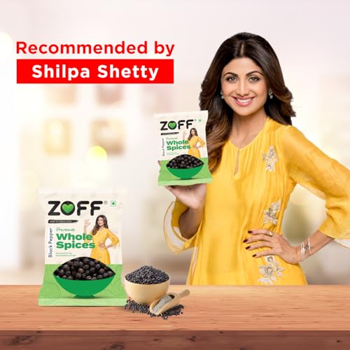 Image of Zoff black pepper- Premium Handpicked kali mirch whole with Bold Flavor & Fresh Aroma - Perfect for Cooking, Seasoning & Gourmet Dishes -50g (Pack of 3)
