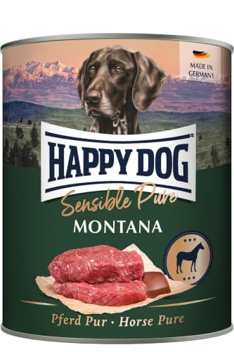 Happy Dog Sensible Pure Montana Pferd Nassfutter, 6x800 g Monoprotein