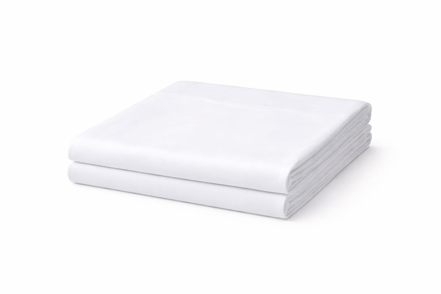 HOMES-LINEN Flat Sheet Polycotton Blend Soft Easy Care Plain Dyed Bed Linen Durable Bedding Sheet (White, Single)