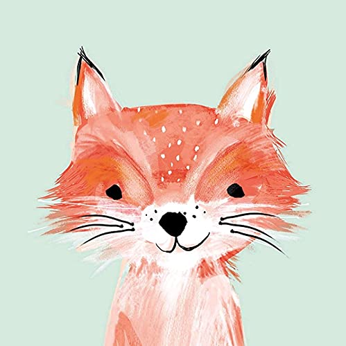 20 Tovaglioli Di Carta 3 Strati Con Volpe E Animali Del Bosco – 33x33 Cm, Fatti In Germania, Ecologici - 3