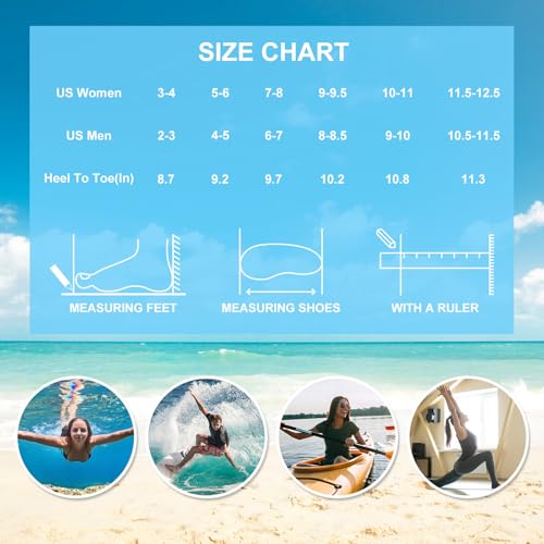 Mens Womens Water Shoes Quick Dry Barefoot Shoes Non-Slip Aqua Socks for Beach Swim White Light Grey4